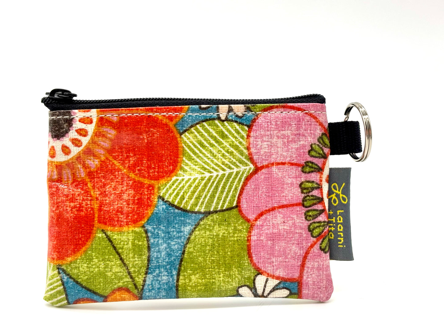 Coin Purse in Vintage Floral Pink