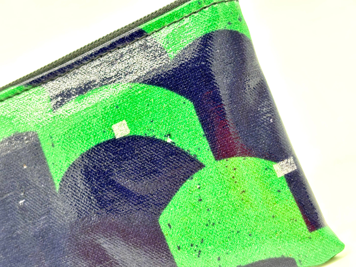 Coin Purse in Blue/Green Graphics