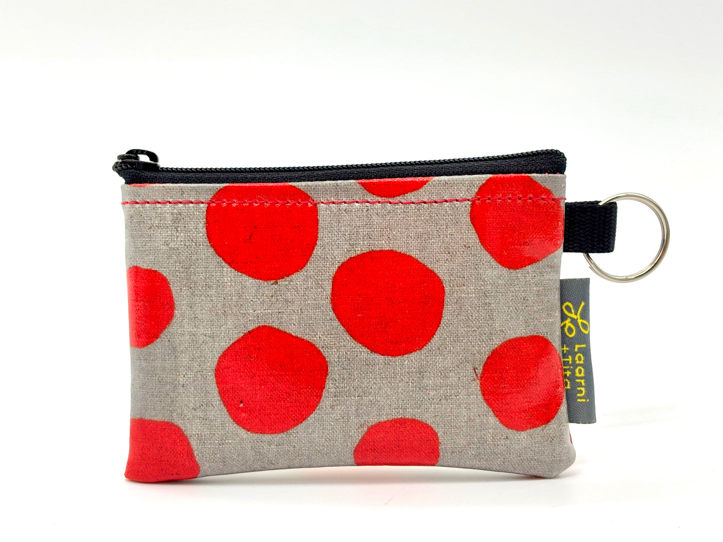 Coin Purse in Cat w/Glasses Red