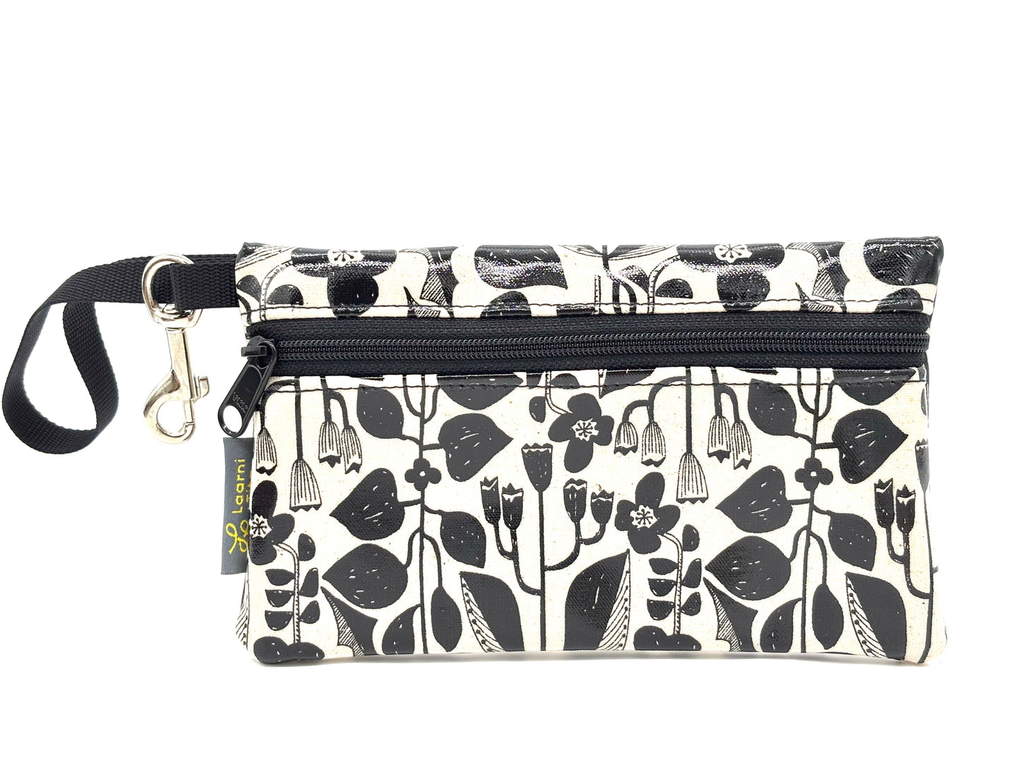 Medium Wristlet in Botanical Black & White