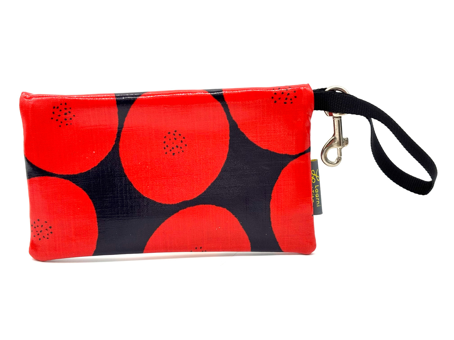 Large Wristlet in Red Round w/Dots