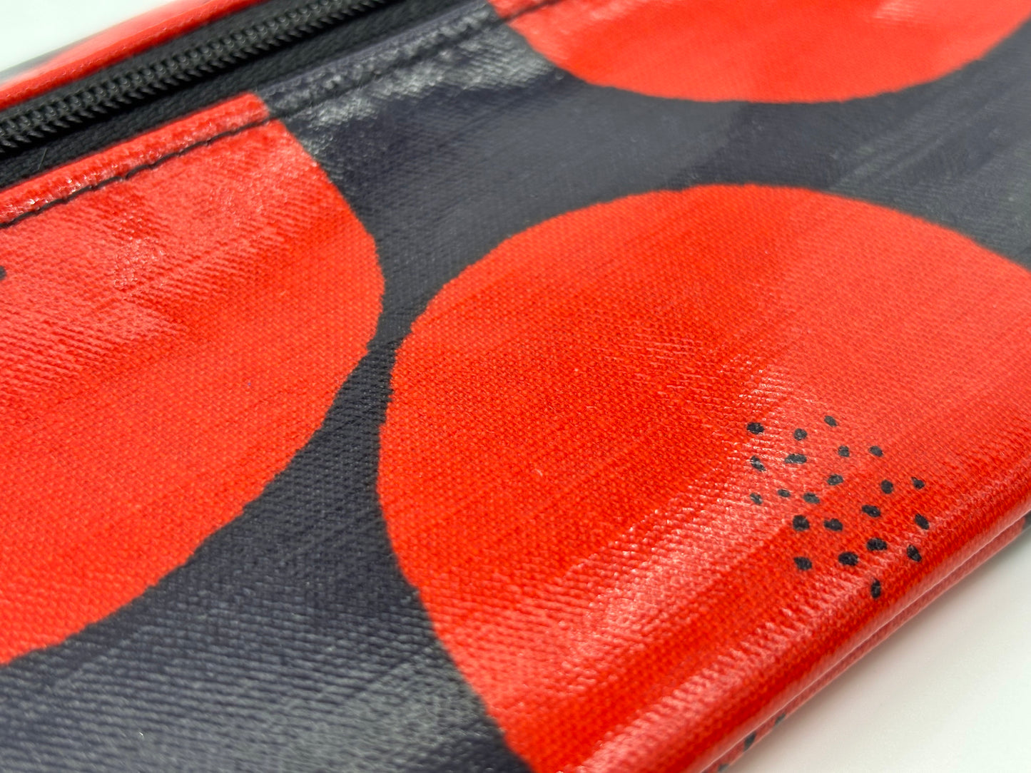 Large Wristlet in Red Round w/Dots