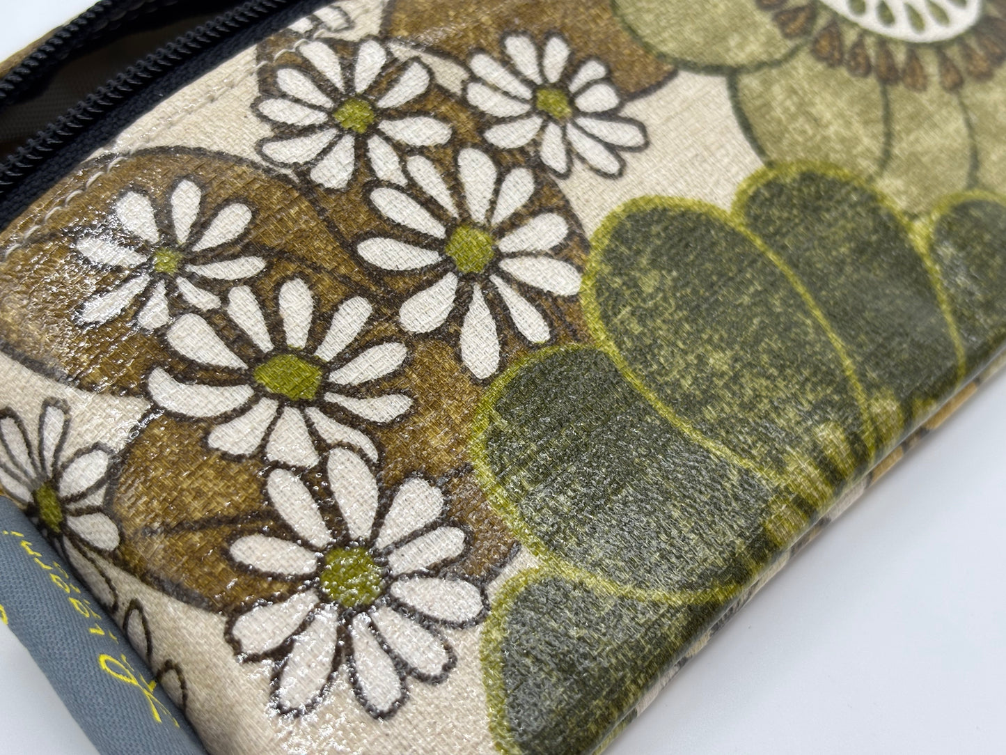 Large Wristlet in Vintage Floral in Green