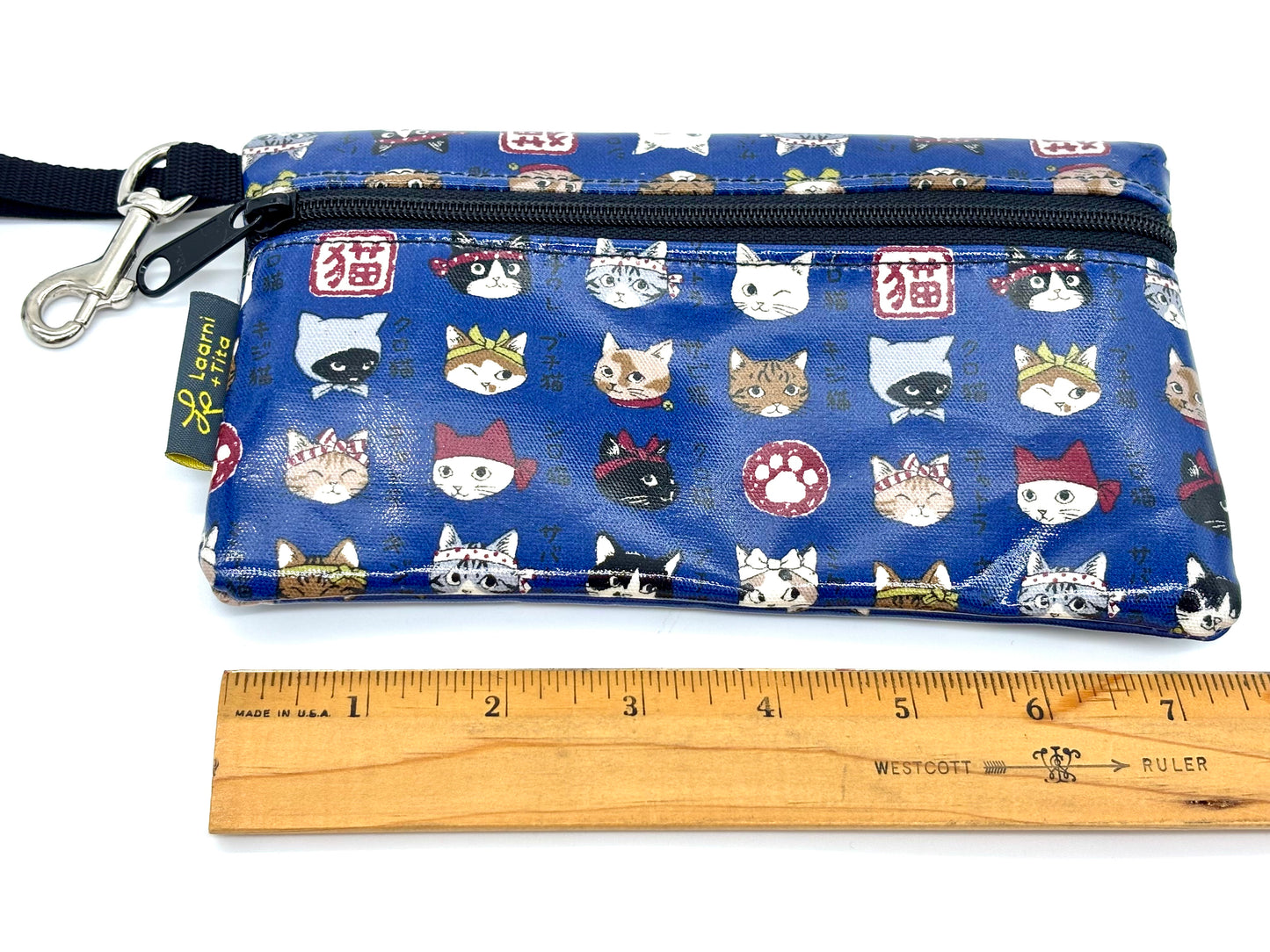 Medium Wristlet in Japanese Cats