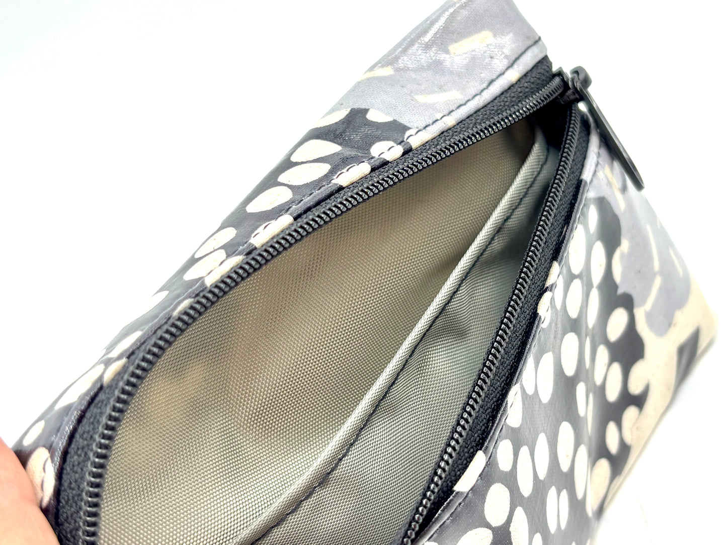 Medium Wristlet in Mostly Black & Gray