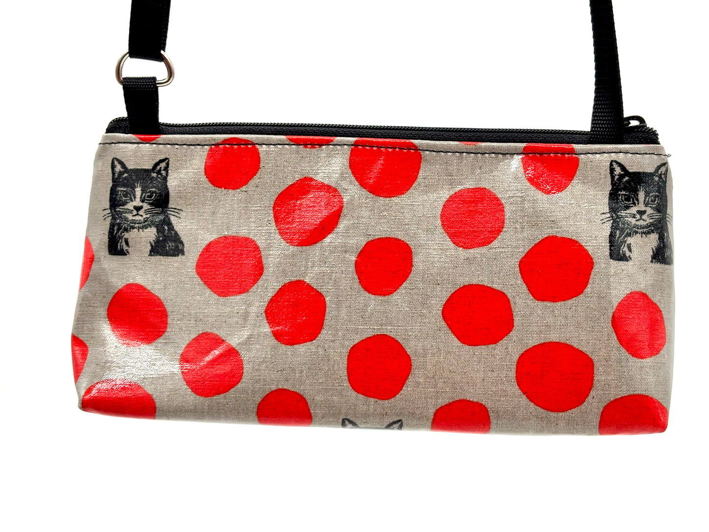 Mini Purse in Cat w/ Glasses in Red