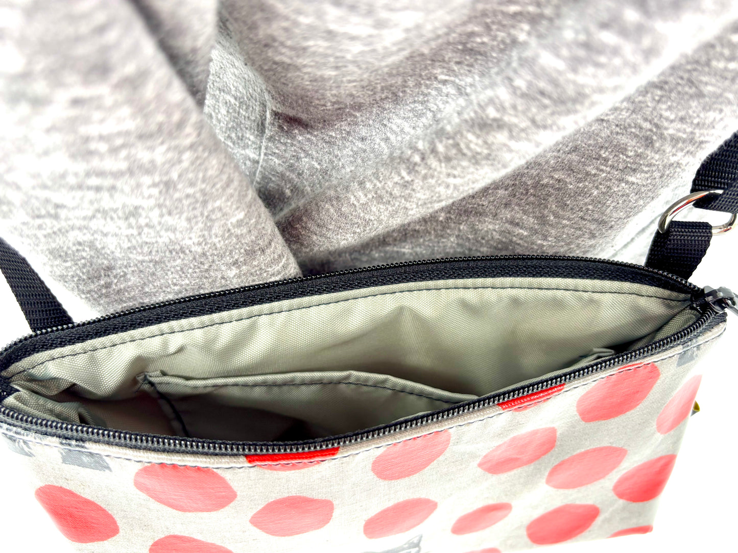 Mini Purse in Cat w/ Glasses in Red