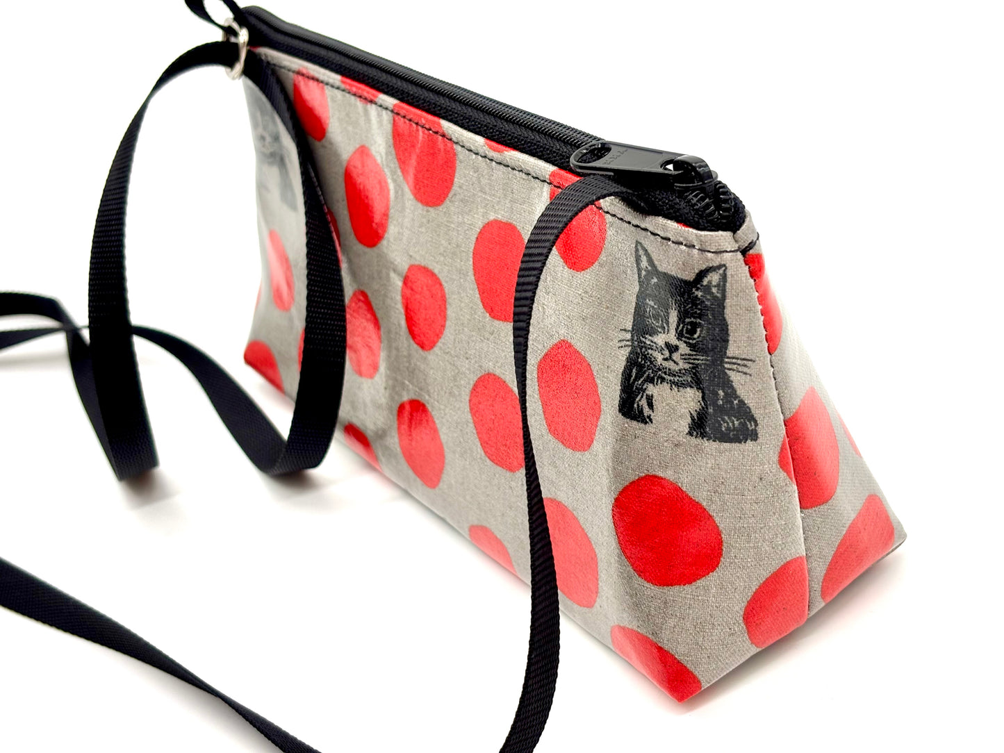Mini Purse in Cat w/ Glasses in Red
