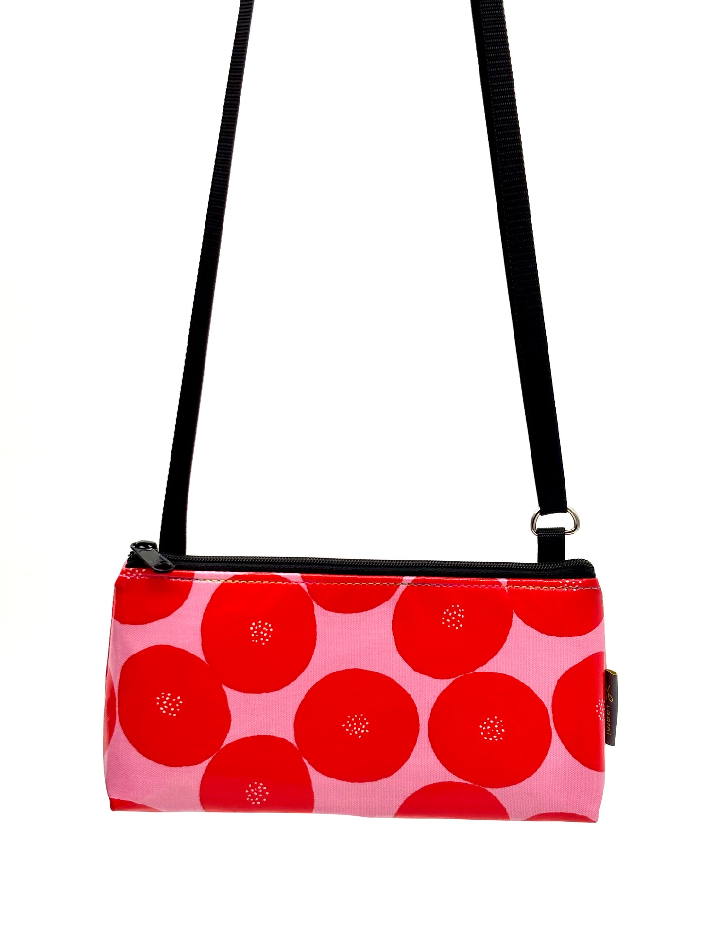 Mini Purse in Red Round w/Dots on Pink