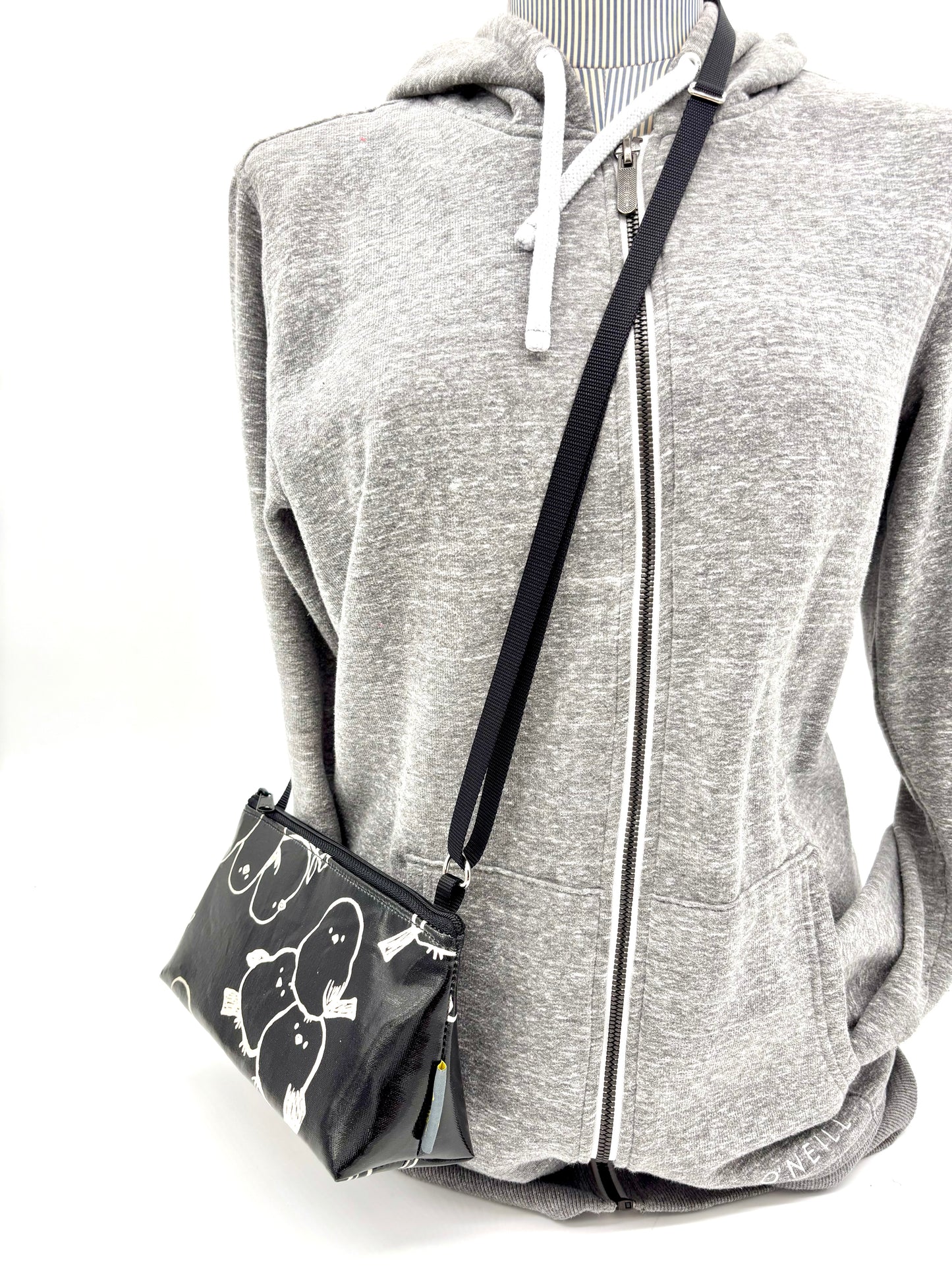 Mini Purse in Black Puffy Birds