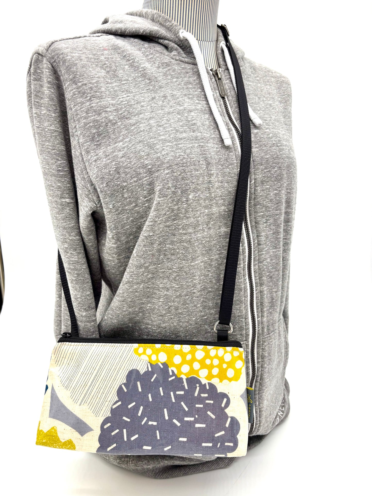 Mini Purse in Mostly Gray & Yellow