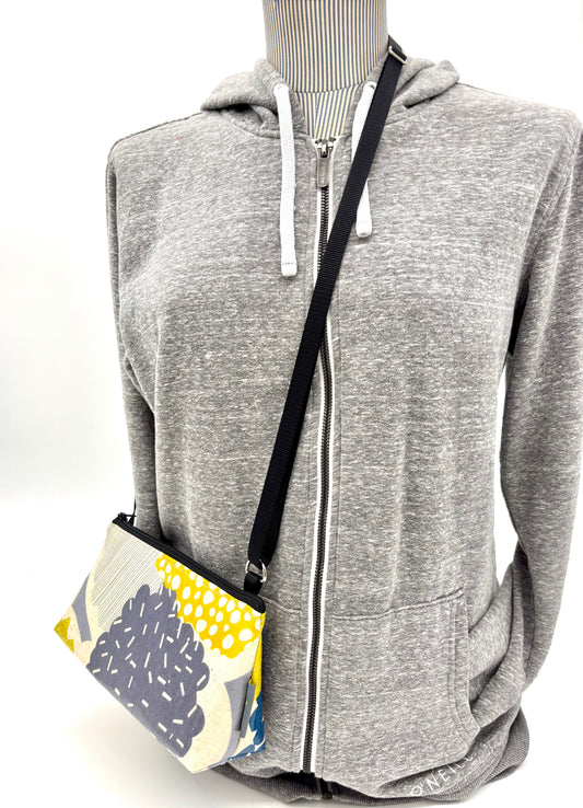 Mini Purse in Mostly Gray & Yellow