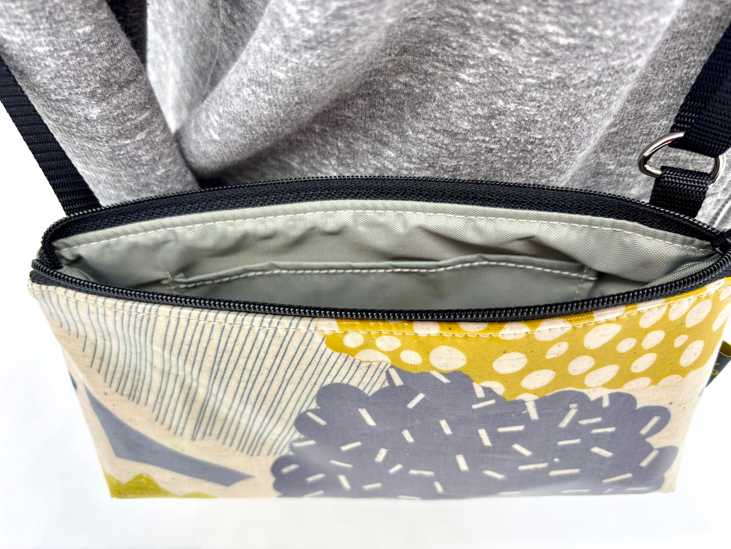 Mini Purse in Mostly Gray & Yellow