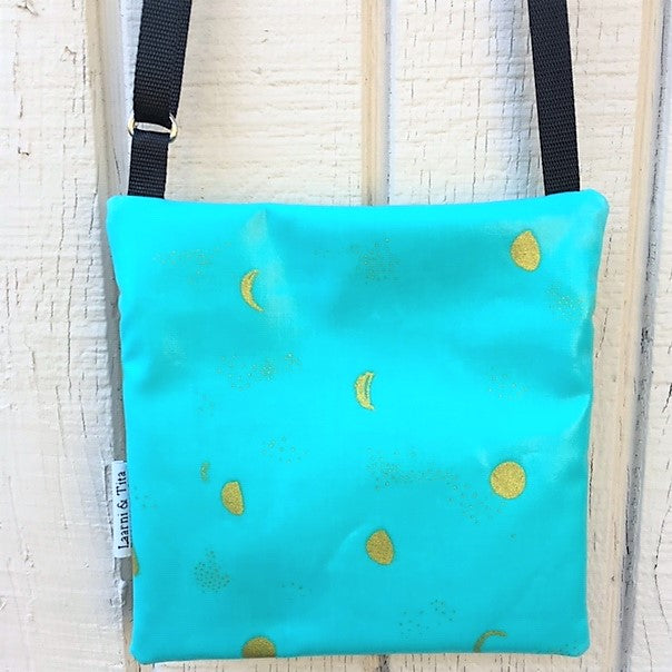 Small Travel Purse in Gold moons