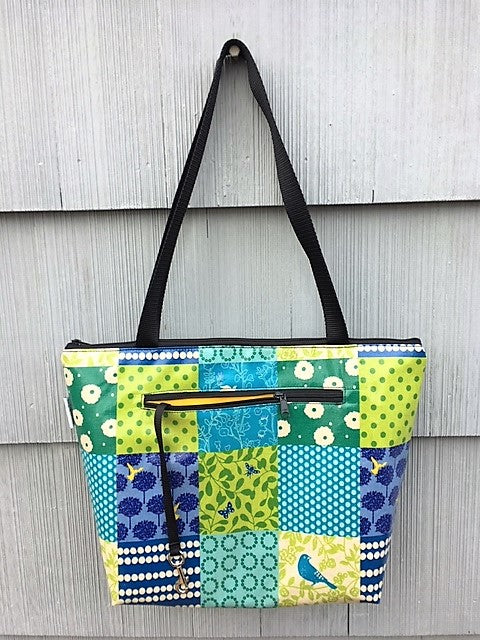 Lydia Tote in Blue Bird Patchwork