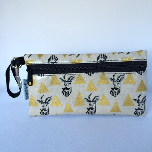Large Wristlet in Gold Goatee