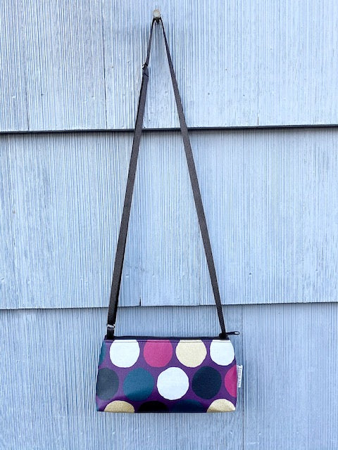 Mini Purse in Purple Gold Dots