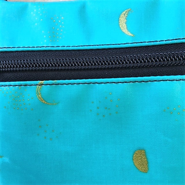 Small Travel Purse in Gold moons