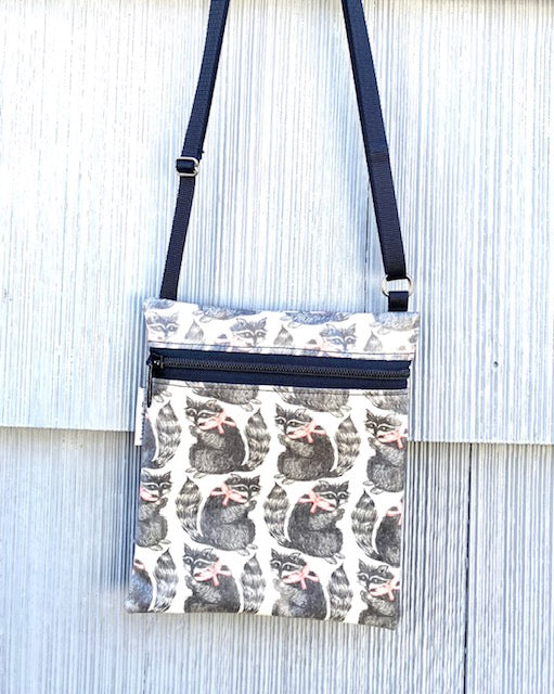 Small Travel Purse in Raccoons
