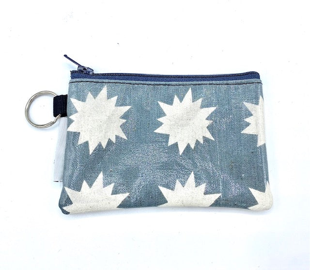 Coin Purse in Gray Starburst