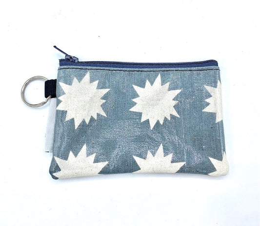 Coin Purse in Gray Starburst