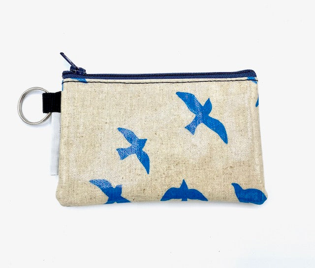 Coin Purse in School of Blue Birds