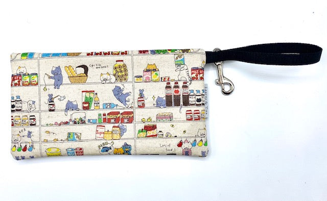 Large Wristlet in Cats in Cupboards