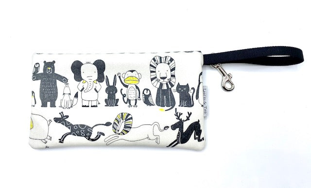 Large Wristlet in Kid Animal Print