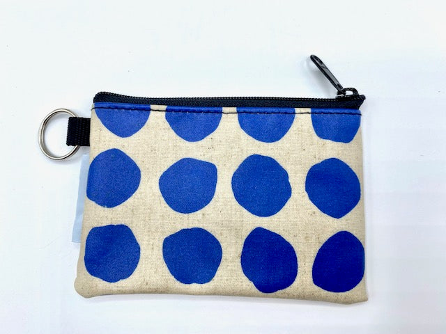 Coin Purse in Blue Spotted Leopard