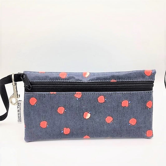 Large Wristlet in Red Apples