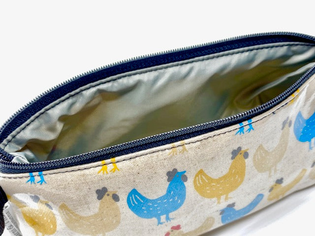 Medium Makeup Bag in Chicken Print