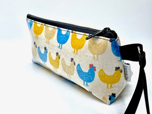 Medium Makeup Bag in Chicken Print