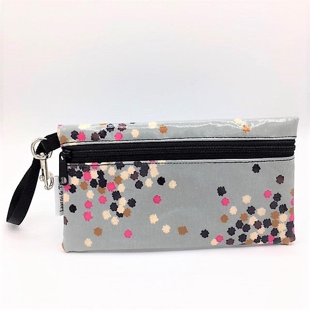 Large Wristlet in Confetti Print