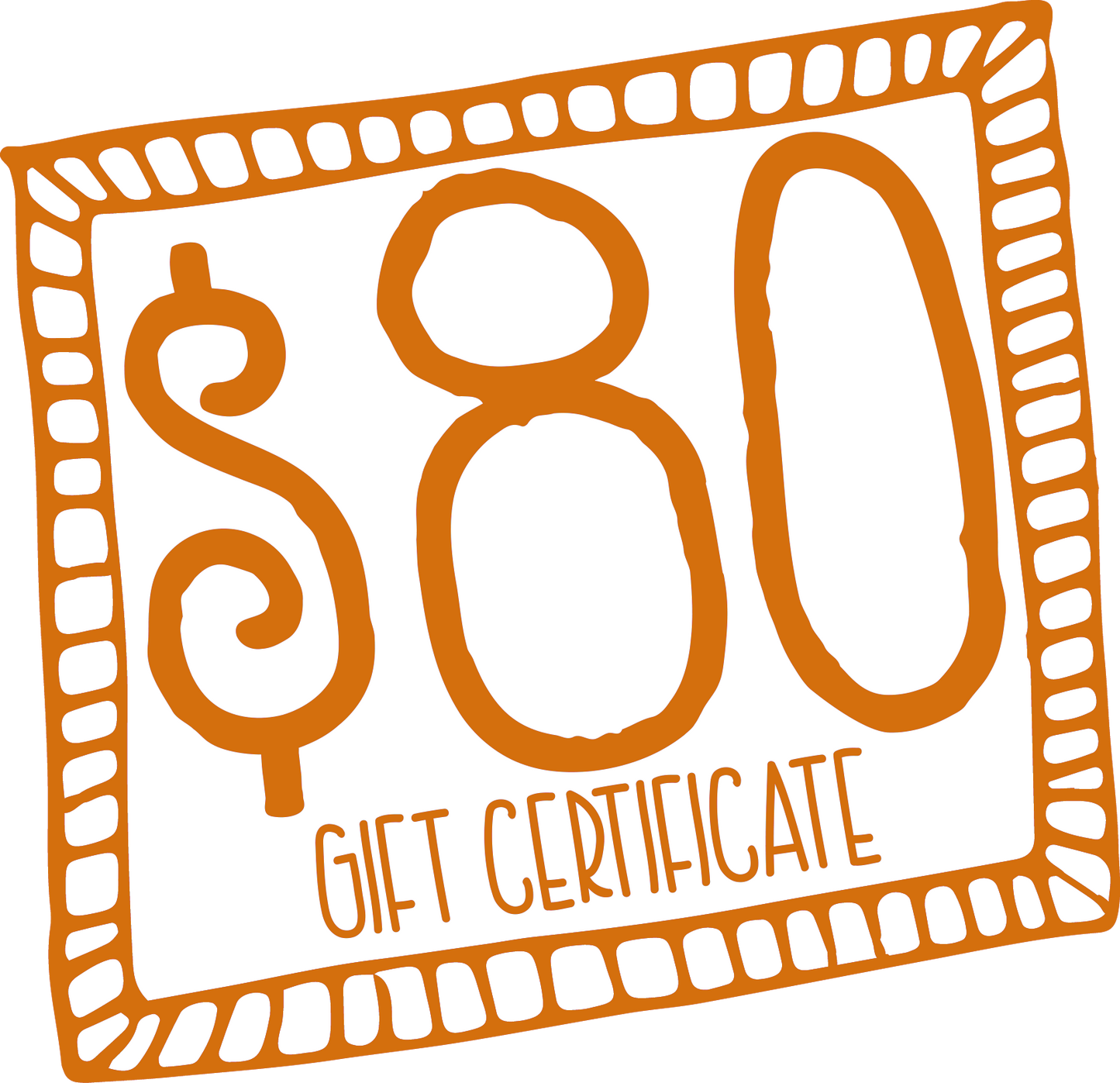 Gift Certificate for $80