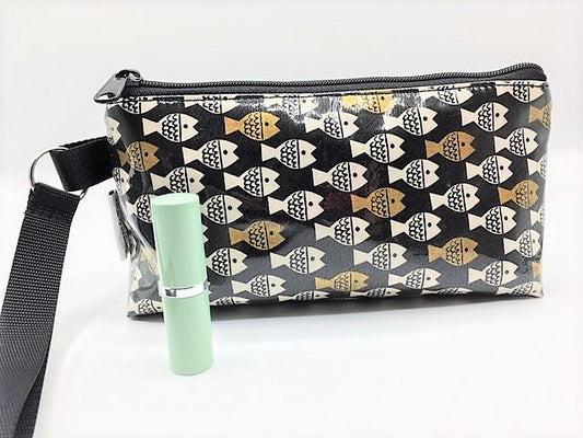 Medium Makeup Bag in Gold Fish