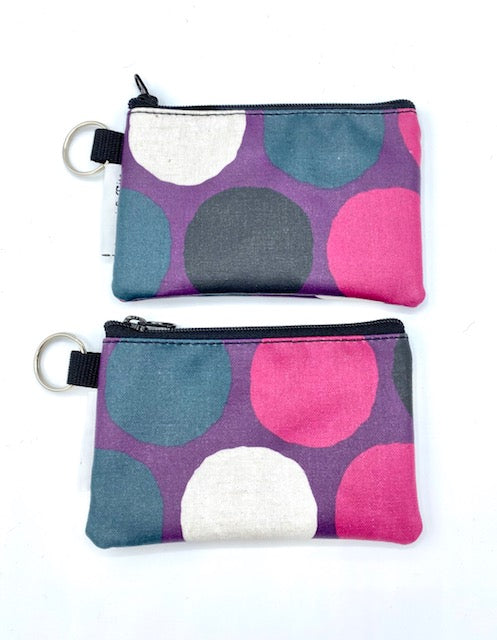 Coin Purse in Purple Gold Dots