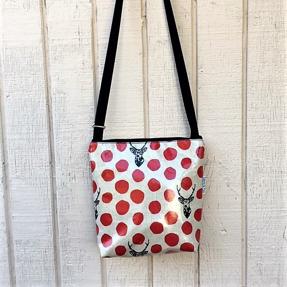 Medium Travel Purse in Red Deer with Glasses