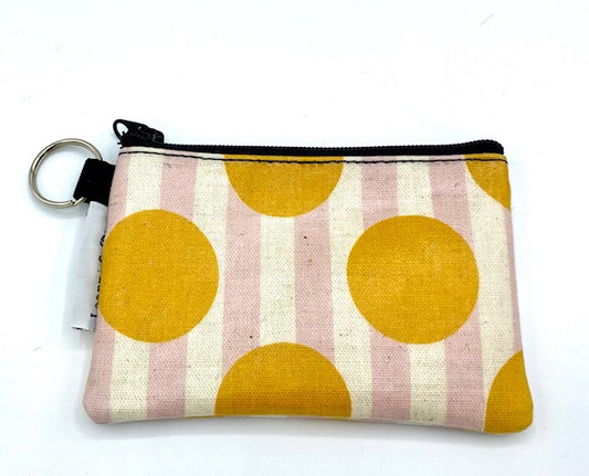 Coin Purse in Yellow Dots