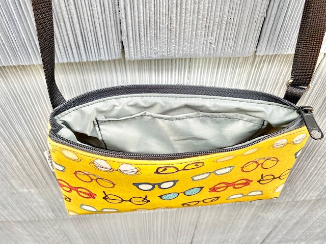 Mini Purse in Eye Wear Yellow print