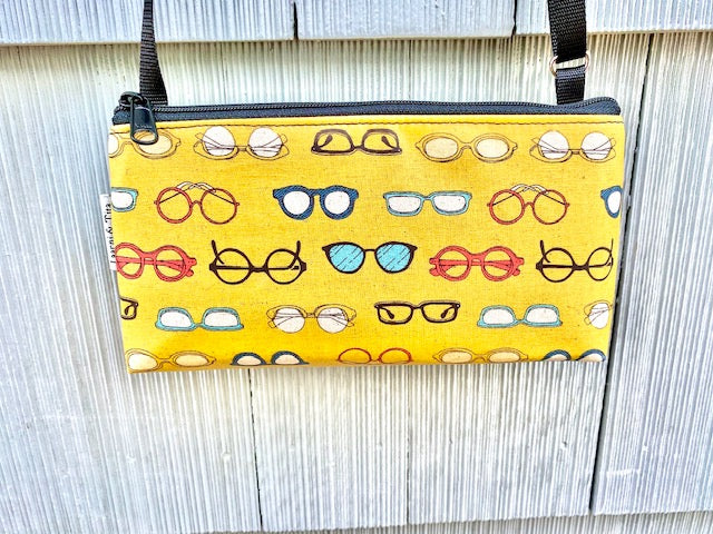 Mini Purse in Eye Wear Yellow print