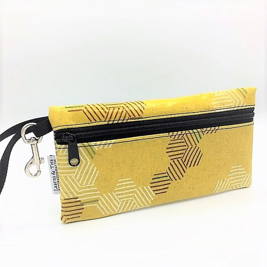 Large Wristlet in Hexagon yellow