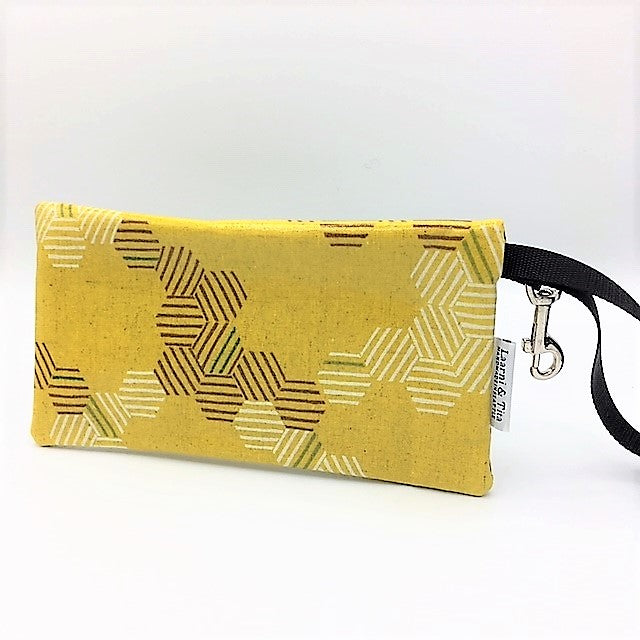 Large Wristlet in Hexagon yellow